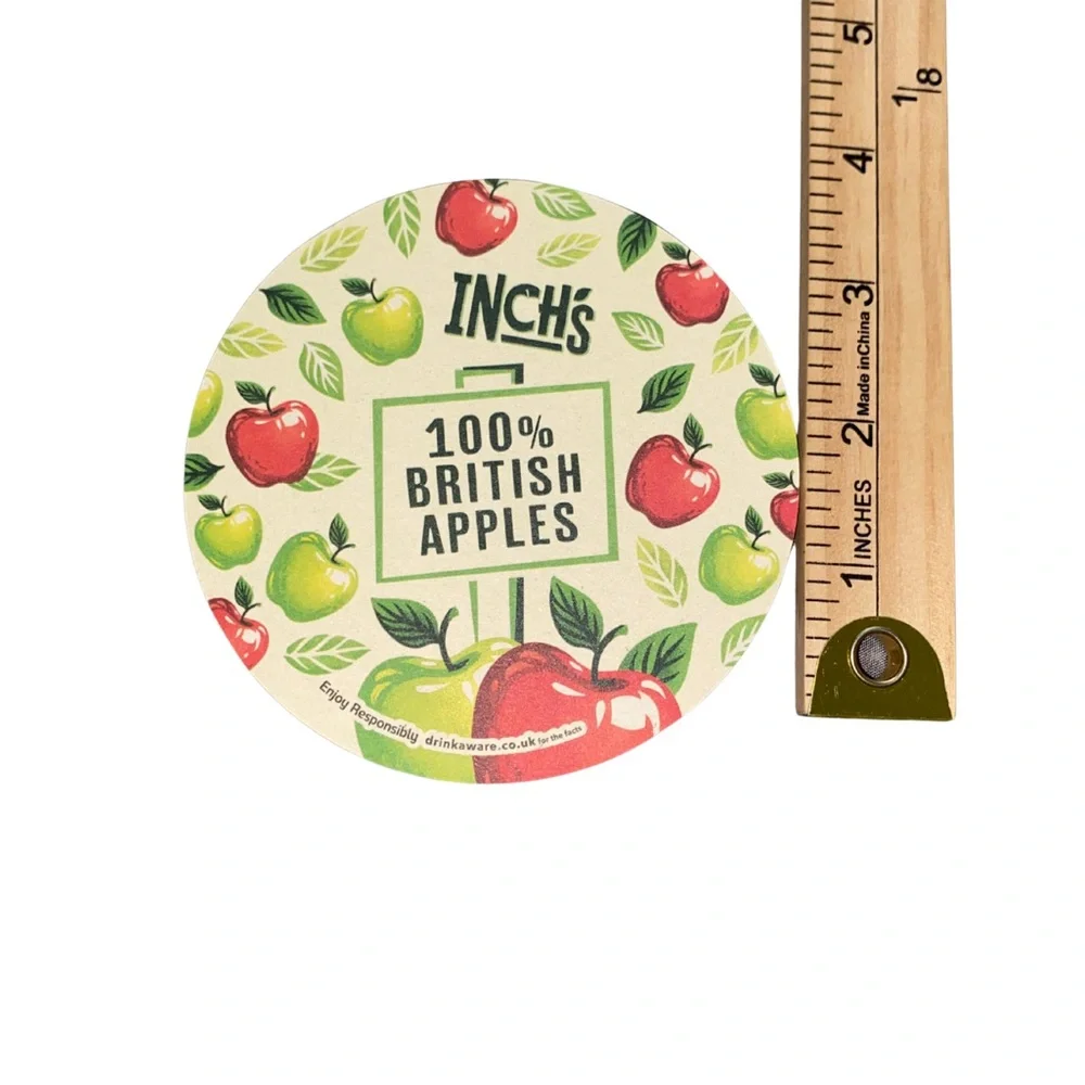 Inch’s Medium Apple Cider Coasters Set‎ of 2 Vintage Style Pub Beer Mats